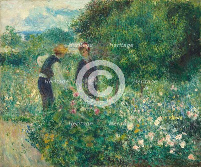 Picking Flowers, 1875. Creator: Pierre-Auguste Renoir.