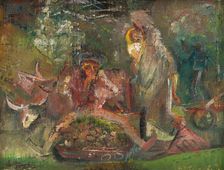 Picking Potatoes, around 1935-1940. Creator: Arnold Peter Weisz-Kubincan