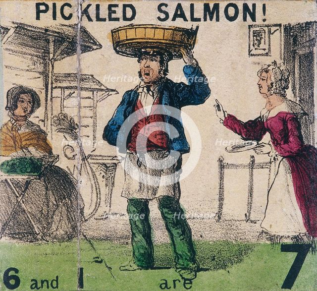 'Pickled Salmon!', Cries of London, c1840. Artist: TH Jones