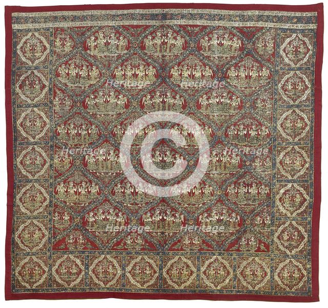 Pichvai with Ladies under the Tree Motif (Vrikshachari), About 1820/30. Creator: Unknown.