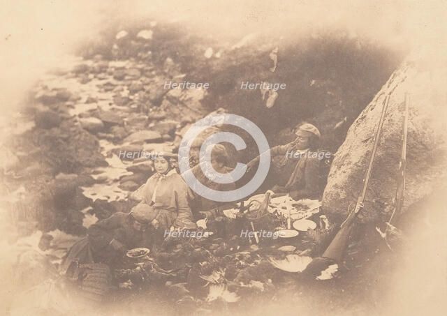 Picnic Near a Stream, ca. 1856. Creator: Horatio Ross.