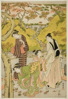 Picnic in Autumn, late 1780s. Creator: Katsukawa Shuncho