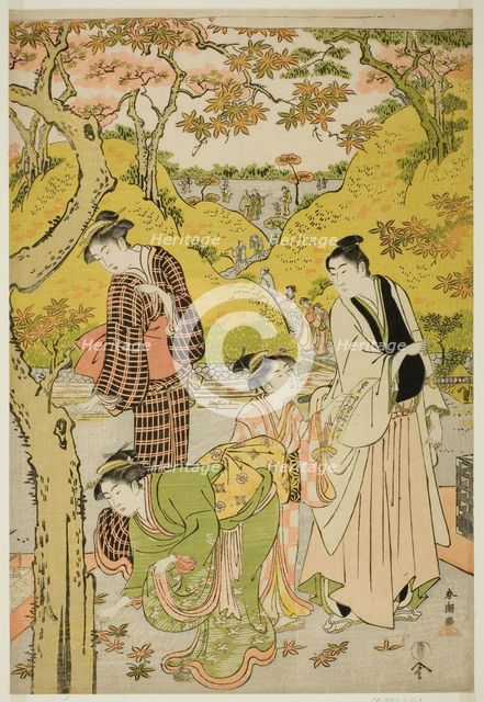 Picnic in Autumn, late 1780s. Creator: Katsukawa Shuncho.
