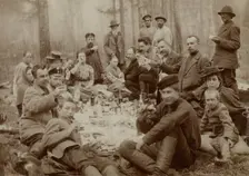Picnic in the village of V-Usinsky, 1890. Creator: Unknown