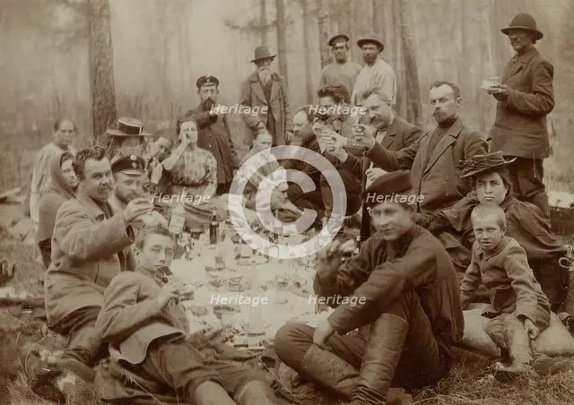 Picnic in the village of V-Usinsky, 1890. Creator: Unknown.