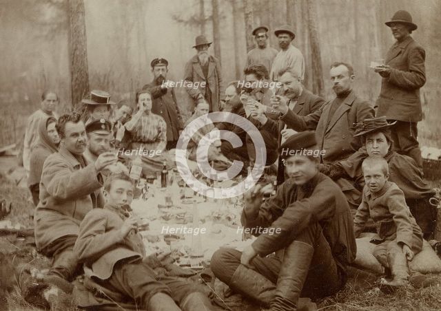 Picnic in the village of V-Usinsky, 1890. Creator: Unknown.