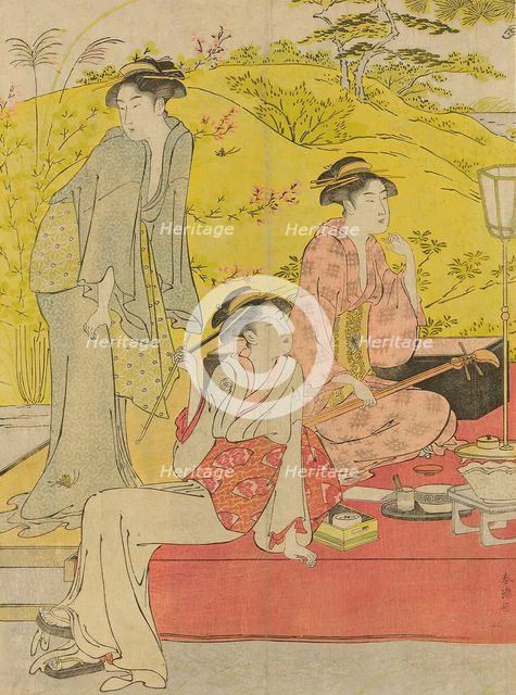 Picnic Party at Hagidera, c. 1785/95. Creator: Katsukawa Shuncho.