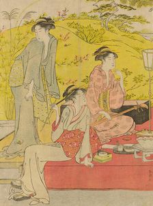 Picnic Party at Hagidera, c. 1785/95. Creator: Katsukawa Shuncho