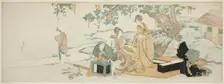 Picnic party, Japan, c. 1801/07. Creator: Hokusai