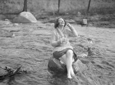 Picnic with Martha Hedman and friends, between 1912 and 1919. Creator: Arnold Genthe