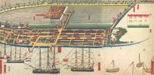 Pictorial Guide to Yokohama Harbor, 7th month, 1860. Creator: Sadahide Utagawa
