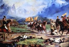 Pictorial representation of the Battle of Boyacá, August 7, 1819