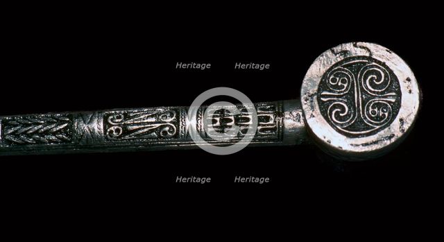 Pictish or Irish disc-headed pin, 6th century. Artist: Unknown