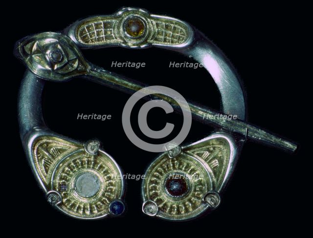 Pictish silver pennanular brooch, 8th century.