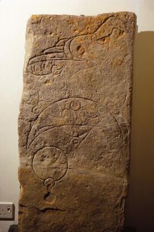 Pictish Symbol Stone with Incised designs, Kirkwall, Orkney, c6th century. (20th century)