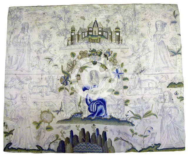 Picture (Unfinished Needlework), England, 17th century. Creator: Unknown.