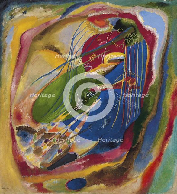 Picture with Three Spots, No. 196, 1914. Artist: Kandinsky, Wassily Vasilyevich (1866-1944)