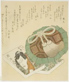 Picture Books and Coin Purse, 1824. Creator: Utagawa Kunimitsu