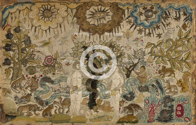 Picture (Depicting the Creation), England, 17th century. Creator: Unknown.