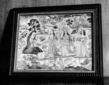 Picture (Depicting the Judgement of Paris) (Needlework), England, 1625/75. Creator: Unknown
