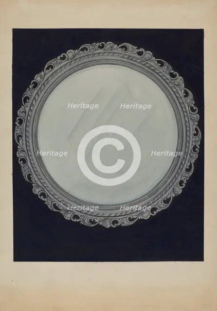 Picture Frame-Carved Wood, c. 1936. Creator: Natalie Simon.