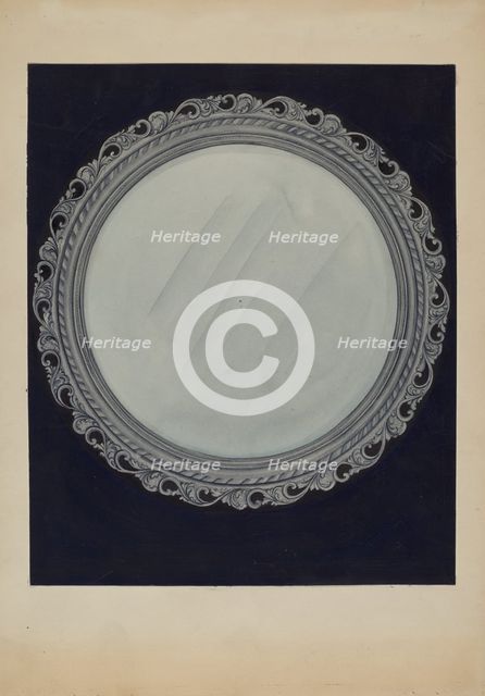 Picture Frame-Carved Wood, c. 1936. Creator: Natalie Simon.