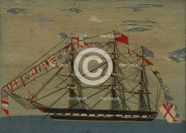 Picture (Needlework), England, 1825/75. Creator: Unknown.