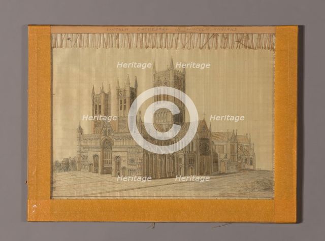 Picture of the Cathedral at Lincoln, England, Lincoln, 1870/80. Creator: Unknown.