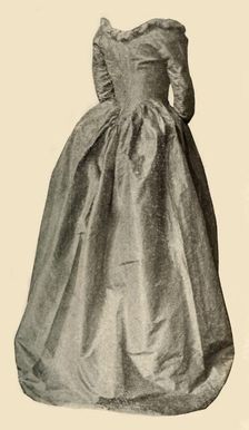 Picture of a blue interesting gown worn by Mrs St Clair, c1760, (1937). Creator: Unknown
