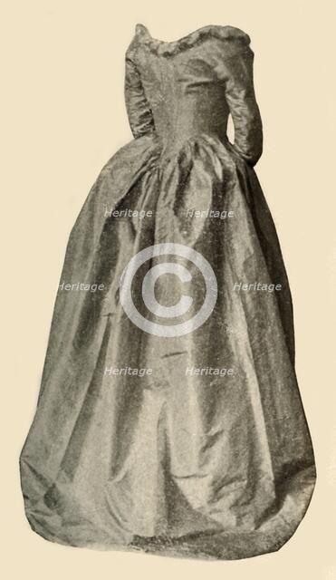 'Picture of a blue interesting gown worn by Mrs St Clair, c1760, (1937). Creator: Unknown.