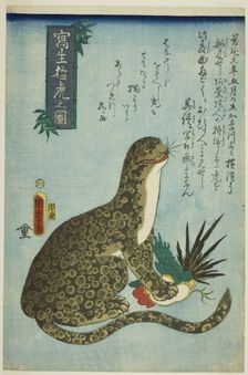 Picture of a Ferocious Tiger Drawn from Life (Shasei moko no zu), 1860. Creator: Utagawa Kunimaro