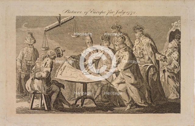 Picture of Europe for July 1772, 1772. Artist: Anonymous  