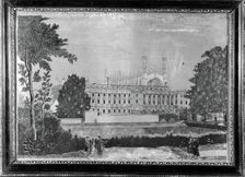 Picture of Kings College Chapel, Cambridge (Needlework), England, 1785. Creator: S.Smith