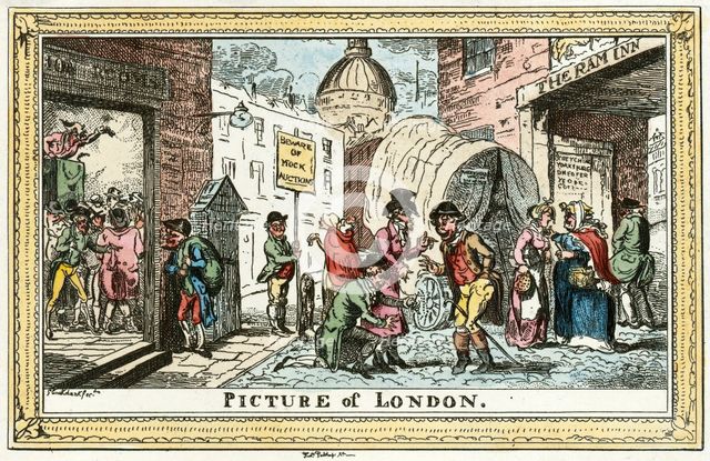 'Picture of London', 1820. Artist: George Cruikshank.