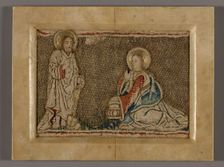 Picture (Probably from an Orphrey Band Depicting Christ before Mary Magdalene), 1400/25. Creator: Unknown