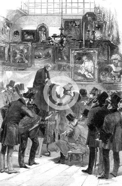 Picture sale at Messrs Christie and Manson's, King Street, St James's, London, 1856.  Creator: Unknown.