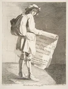 Picture Seller, 1738. Creator: Caylus, Anne-Claude-Philippe de