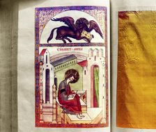 Pictures from the 1603 Gospel, vestry of the Ipatievsky Monastery. Kostroma, 1911. Creator: Sergey Mikhaylovich Prokudin-Gorsky