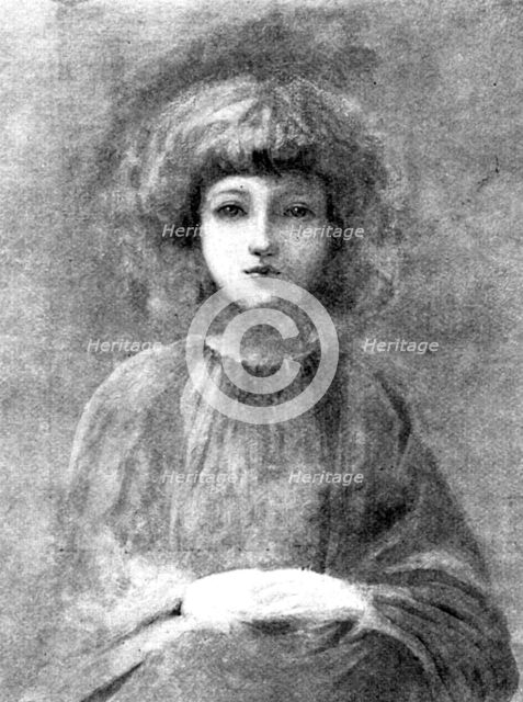 Pictures from the New Gallery: A Child's Head - Philip Burne-Jones, 1895. Creator: Unknown.