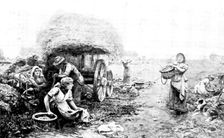 Pictures from the New Gallery: Potato Harvest, Malvern Hills - John Parker, 1895. Creator: George Meisenbach