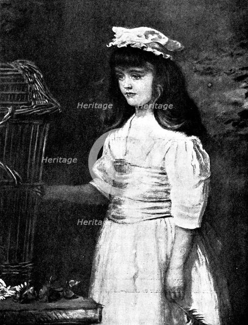 Pictures from the New Gallery: The Empty Cage - Sir John Millais, Bart., R.A., 1895. Creator: George Meisenbach.