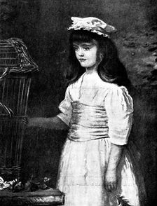 Pictures from the New Gallery: The Empty Cage - Sir John Millais, Bart., R.A., 1895. Creator: George Meisenbach