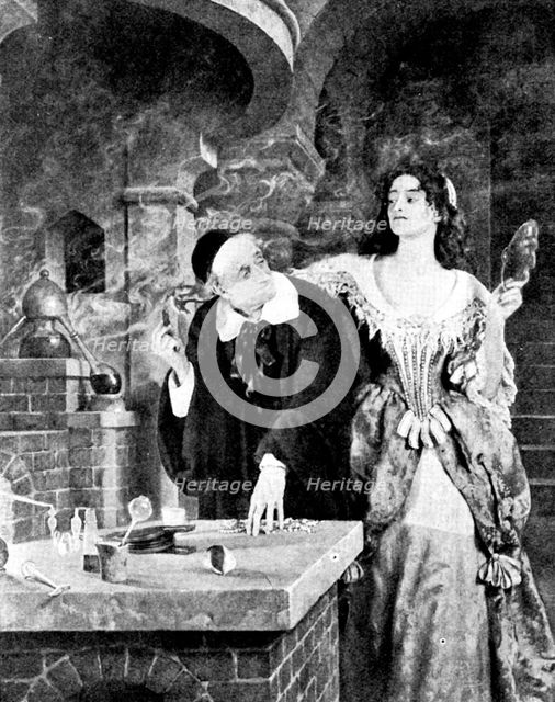 Pictures from the New Gallery: The Laboratory - The Hon. John Collier, 1895. Creator: George Meisenbach.