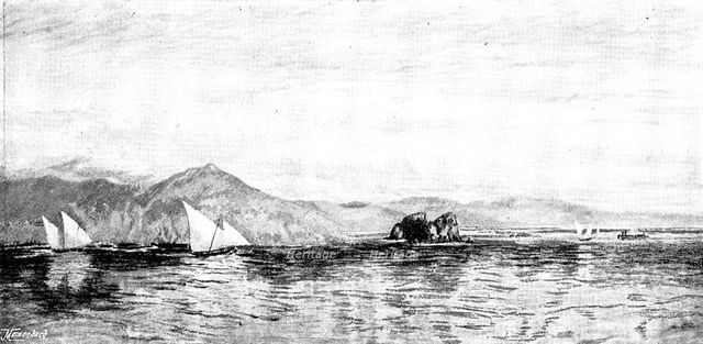 Pictures from the Royal Academy: The Isles of the Sirens - J. Brett, A.R.A., 1895. Creator: George Meisenbach.