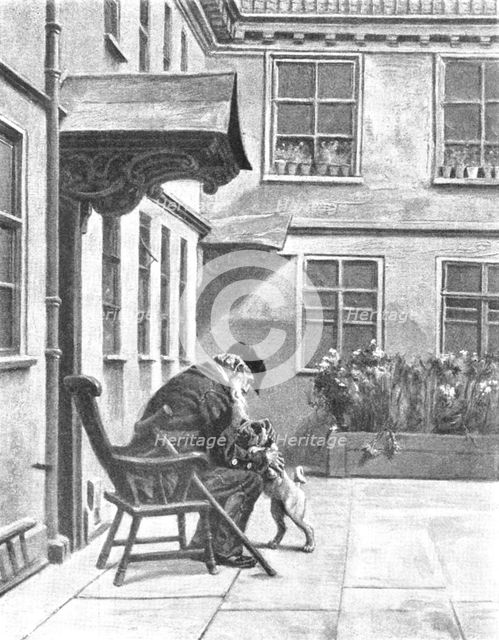 Pictures from the Royal Academy; The Mourners: Sailors' Home, Bristol - E. Crowe, R.A., 1895. Creator: George Meisenbach.