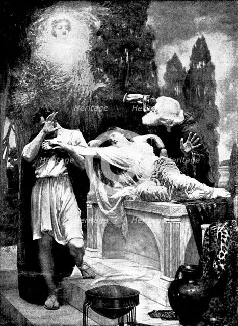 Pictures from the Royal Academy: The Sacrifice of Iphigenia - Reginald Arthur, 1895. Creator: George Meisenbach.