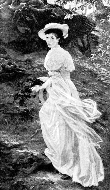 Pictures from the Royal Academy: Through the Wood...Louisa Starr-Canziani, 1895. Creator: George Meisenbach.