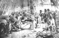 Pictures from the Royal Academy: Trafalgar - the late W. H. Overend, 1898. Creator: Unknown