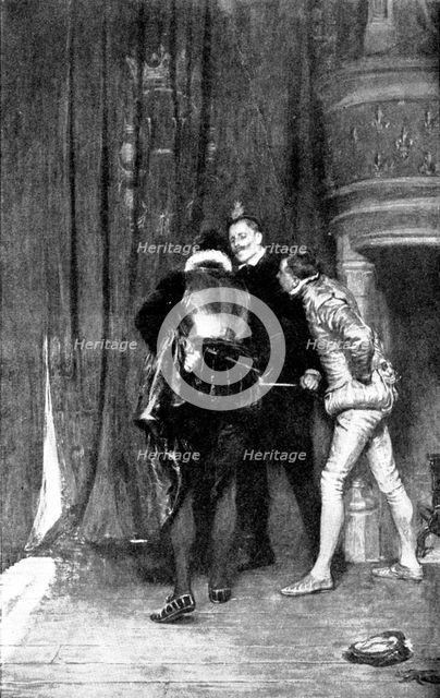 Pictures from the Royal Academy: Waiting for the Duc de Guise - Seymour Lucas, A.R.A., 1895. Creator: George Meisenbach.