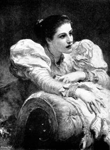 Pictures from the Royal Academy: A Fair Disputant - J. Sant, R.A., 1895. Creator: George Meisenbach